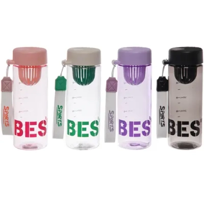Бутылка питьевая пластиковая 600мл «BEST», микс цветов