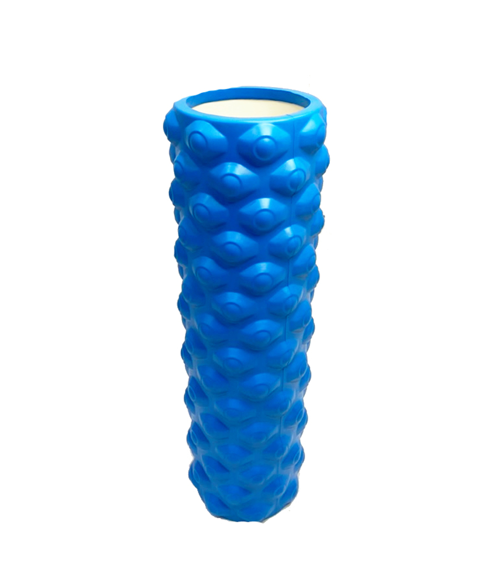 Ролик массажный для йоги MARK19 Yoga Dote 45x14 см голубой