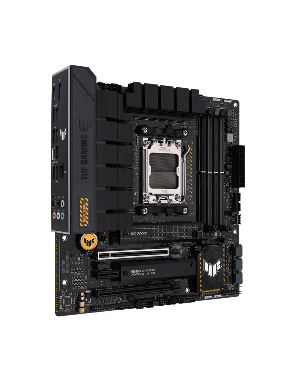 ASUS TUF GAMING B650M-PLUS, AM5, B650, 4*DDR5, 4*SATA, 2*M.2, 3*USB 3.2, 4*USB 2.0, Type-C, 3*PCIx16, 1*PCIx1, DP+HDMI, mATX; 90MB1BF0-M0EAY0