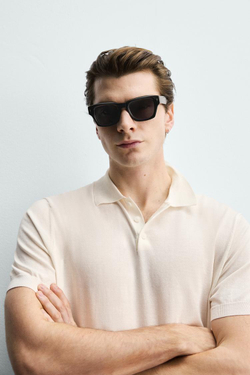 ZARA ПОЛО ИЗ ЛЕГКОГО ТРИКОТАЖА, ЭКРЮ