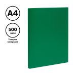 Папка с зажимом Стамм, 500мкм, корешок 14мм, зеленая