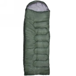 Спальник одеяло с капюшоном 210*75см 2400гр зеленый -5С
