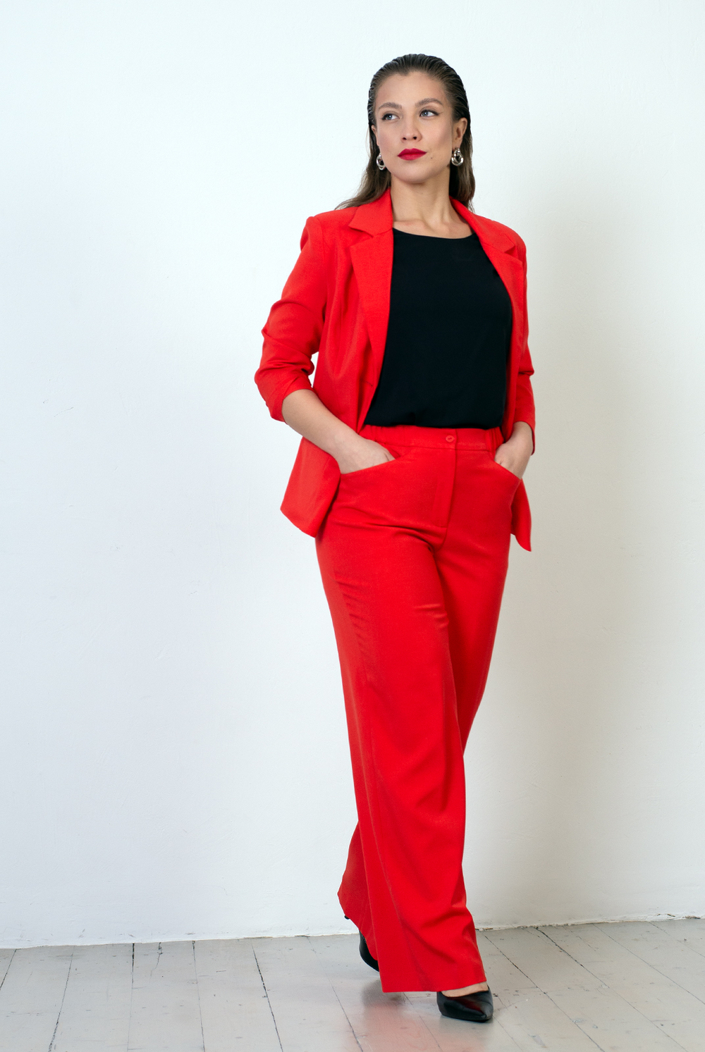 Брюки женские 3393ВЕ, пламя #479Пла023393ВЕ