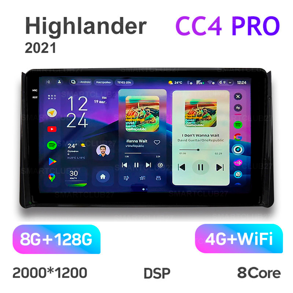 Teyes CC4 Pro 9" для Toyota Highlander 2021
