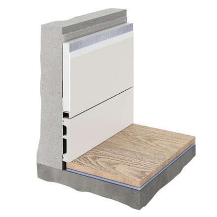 Скрытый плинтус Invisible под покраску, 2000x13x80 мм