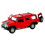 Модель 1:32 Hummer H3, красный, свет, звук, откр. двери и багажник,