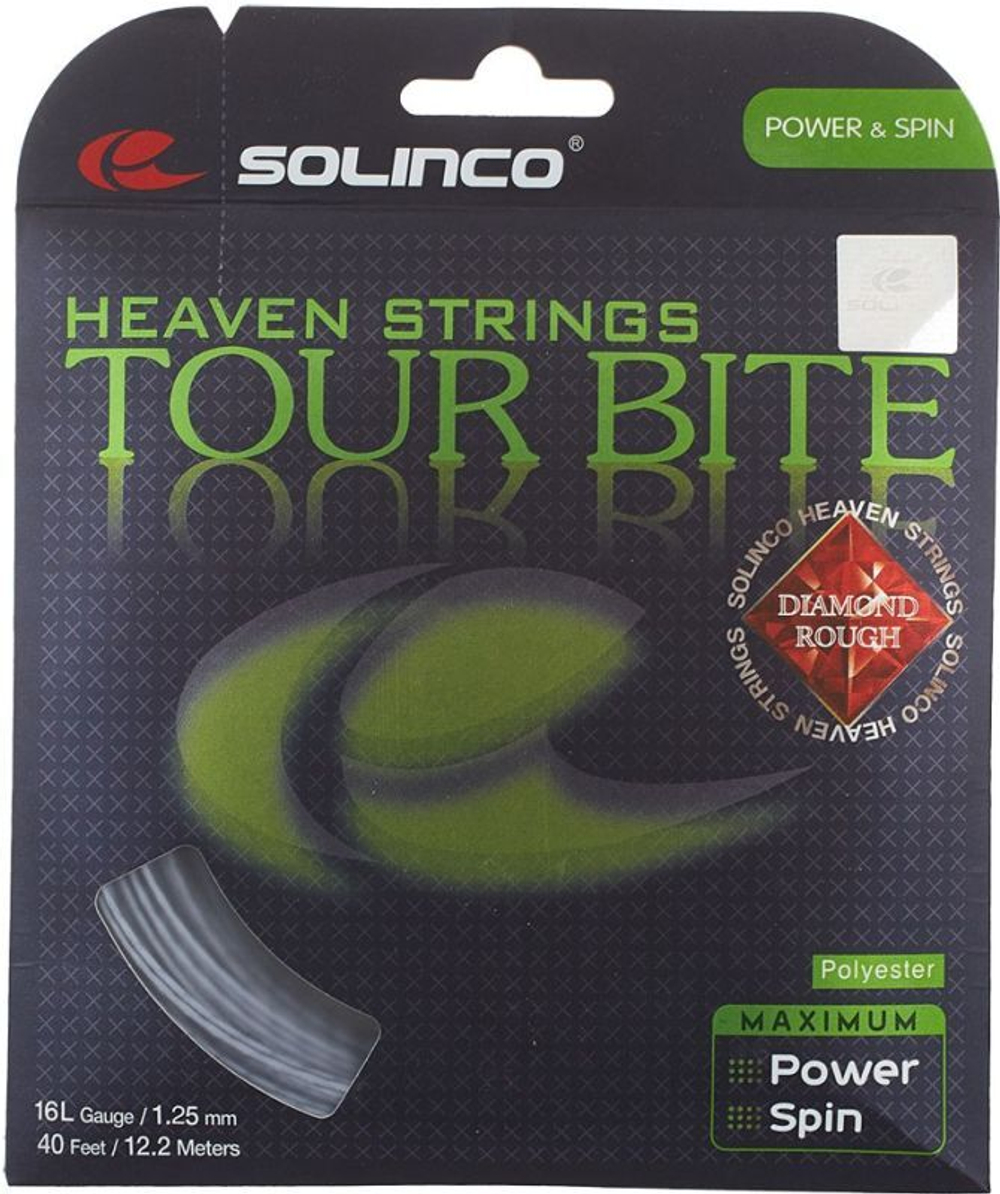 Теннисные струны Solinco Tour Bite Diamond Rough (12 m) - серый
