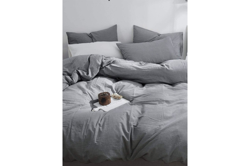 Постельное белье GoodNight Сатин Делюкс дуэт (с нав. 50х70) серый