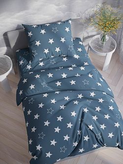 Постельное белье полисатин Simple House "Steloj" 1,5-сп Наволочка 50х70 см 1 шт Простынь на резинке 90x200 см Пододеяльник 145x215 см