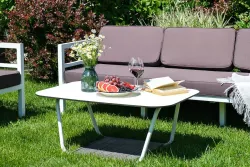 "Эстелья" лаунж-зона из алюминия со столиком из HPL 5-местная