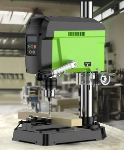 Станок сверлильный настольный BG-516809 для широкого спектра материалов, 0-2500 об/мин, 400 Вт, плавная регулировка оборотов, стационарная дрель с лазерным указателем