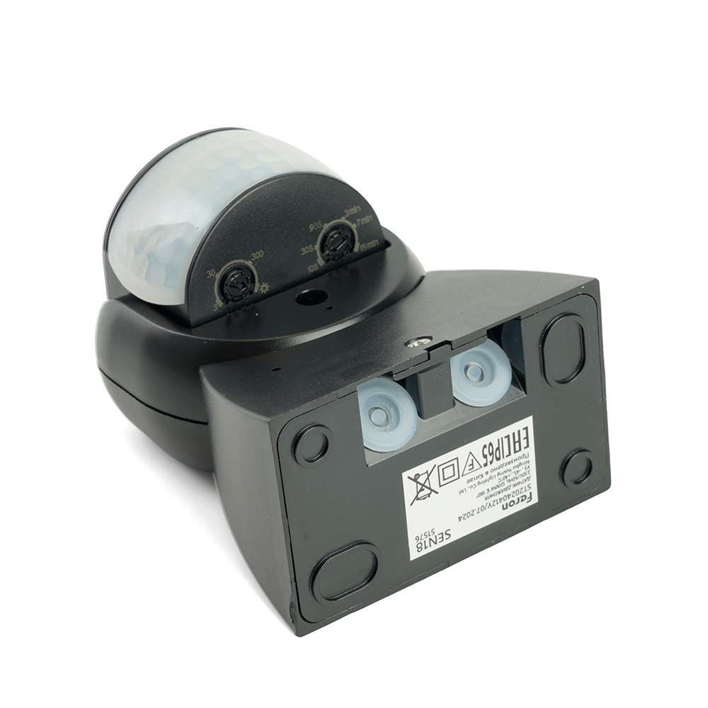 Датчик движения 1200W 12m 180° чёрный, SEN18