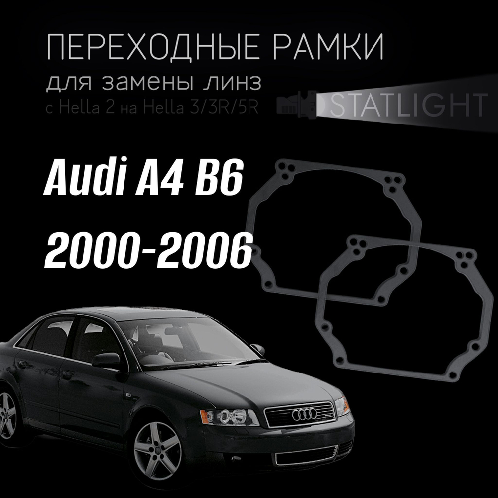 Переходные рамки для замены линз в фарах Audi A4 B6 2000-2006