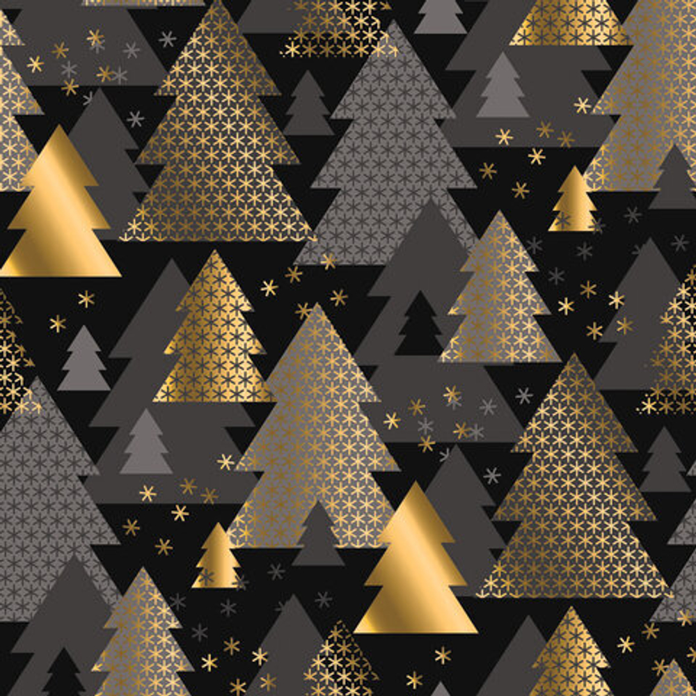 Бумага упаковочная НГ Black.Gold.White 70*100см  ассорти 1 шт