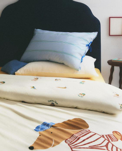 ZARA HOME ДЕТСКИЙ ДВУСТОРОННИЙ ПОДОДЕЯЛЬНИК С СОБАКАМИ, РАЗНОЦВЕТНЫЙ
