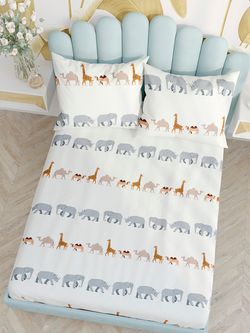 Простынь Сказка "Саванна" 240х215 см, перкаль