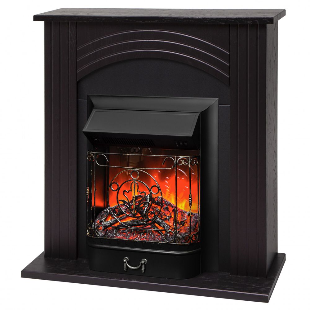 Электрокамин RealFlame Hanna DN орех с очагом Majestic Lux Black
