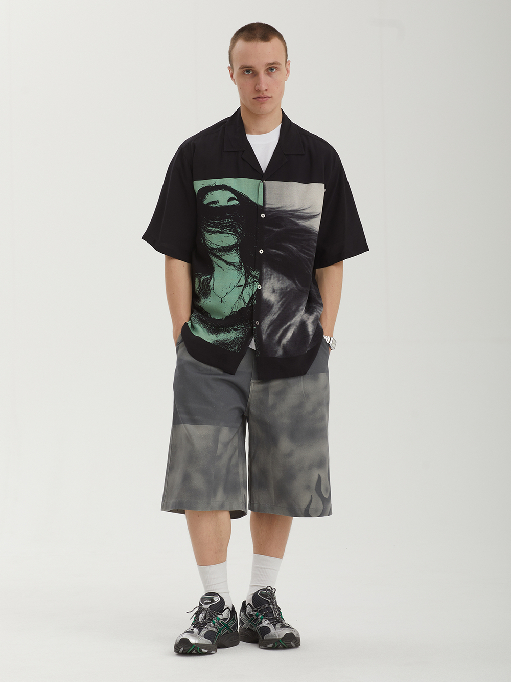 Мужская Рубашка Horse Hair Button Up