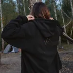 Худи Смерч оверсайз на молнии Флиска #7 черное