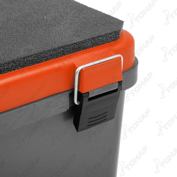 Ящик рыболовный зимний односекционный серый/оранжевый (HS-IB-19-GO-1) Helios