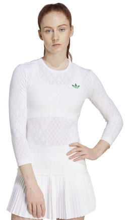 Женская теннисная футболка   Adidas Pro Climacool 3/4 Long Sleeve - white