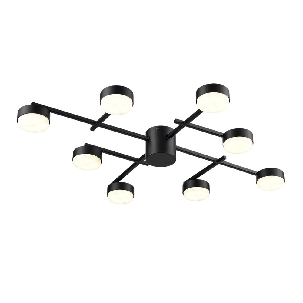 8186/8C COMFI LN26 247 черный, металл Люстра потолочная LED GX53 8*7W 220V DABRA