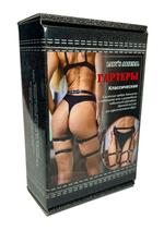 Кожаные гартеры на поясе Esteria (Размер: XS-M) (Цвет: черный)