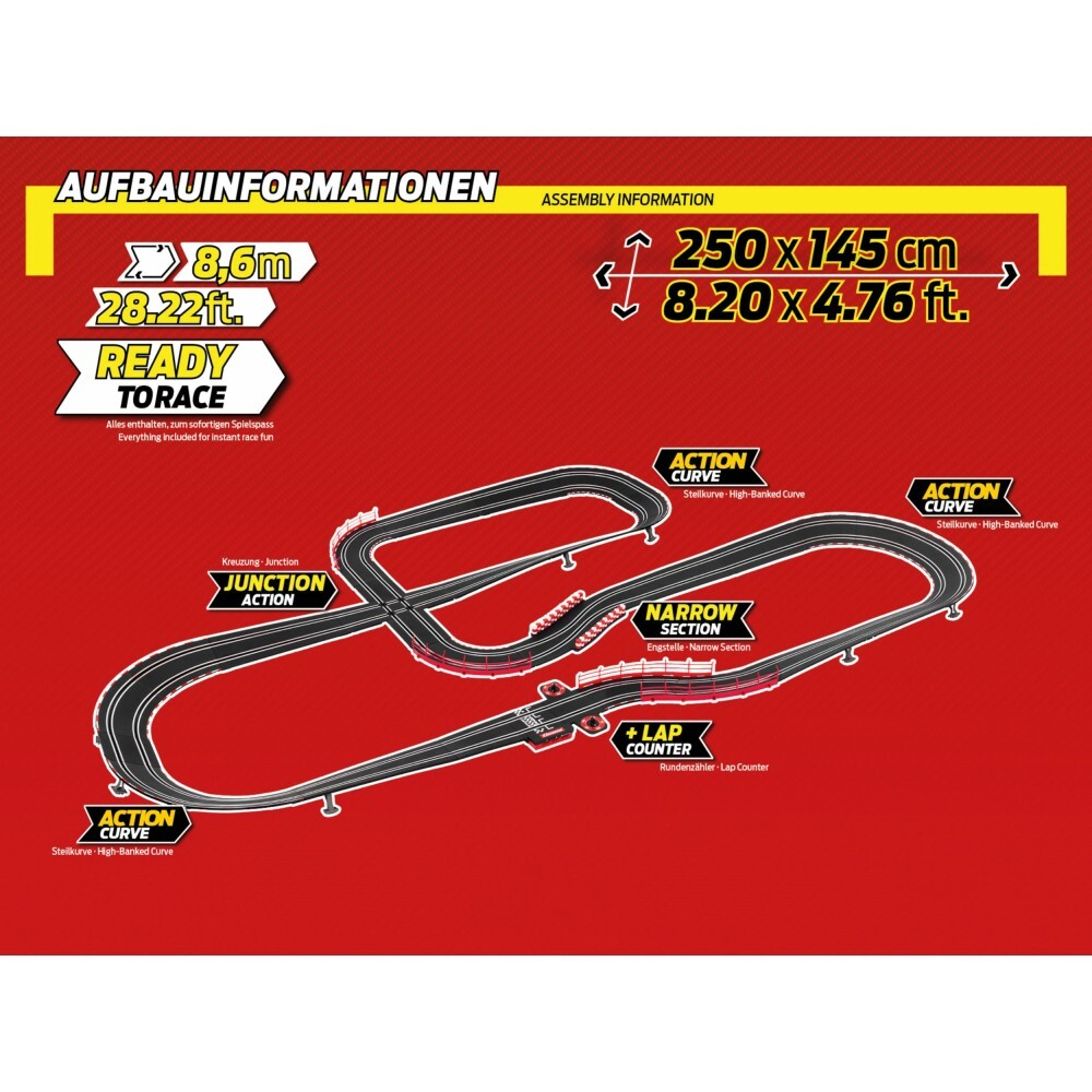 Carrera GO!!! - Автотрек 8,6 м Ferrari Power Racing + 2 машинки 62575 / артикул   62575  / GTIN 4007486625754