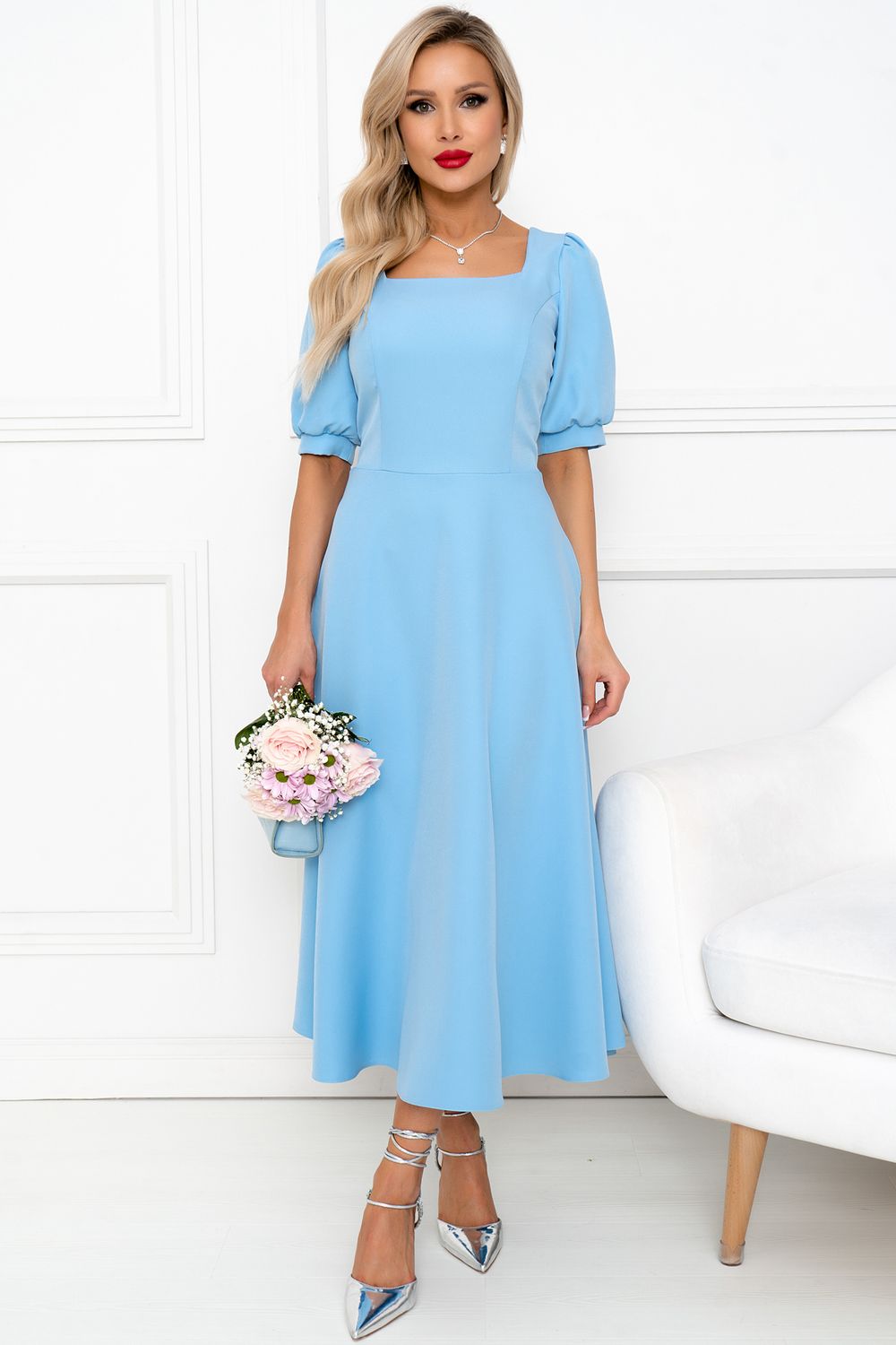 Платье Моника (голубой) Р11-1200/2 Nikol (Акция)