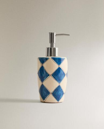 ZARA HOME КЕРАМИЧЕСКИЙ ДОЗАТОР ДЛЯ ЖИДКОГО МЫЛА, СИНИЙ