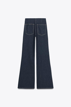 ZARA ДЖИНСЫ Z1975 КЛЕШ С ВЫСОКОЙ ПОСАДКОЙ, СИНИЙ