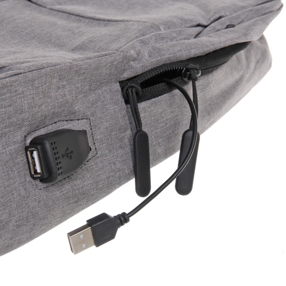 Рюкзак многофункциональный «BAST FRANKO «, с отделением для ноутбука с USB зарядкой, цвет серый, 29*10*41см