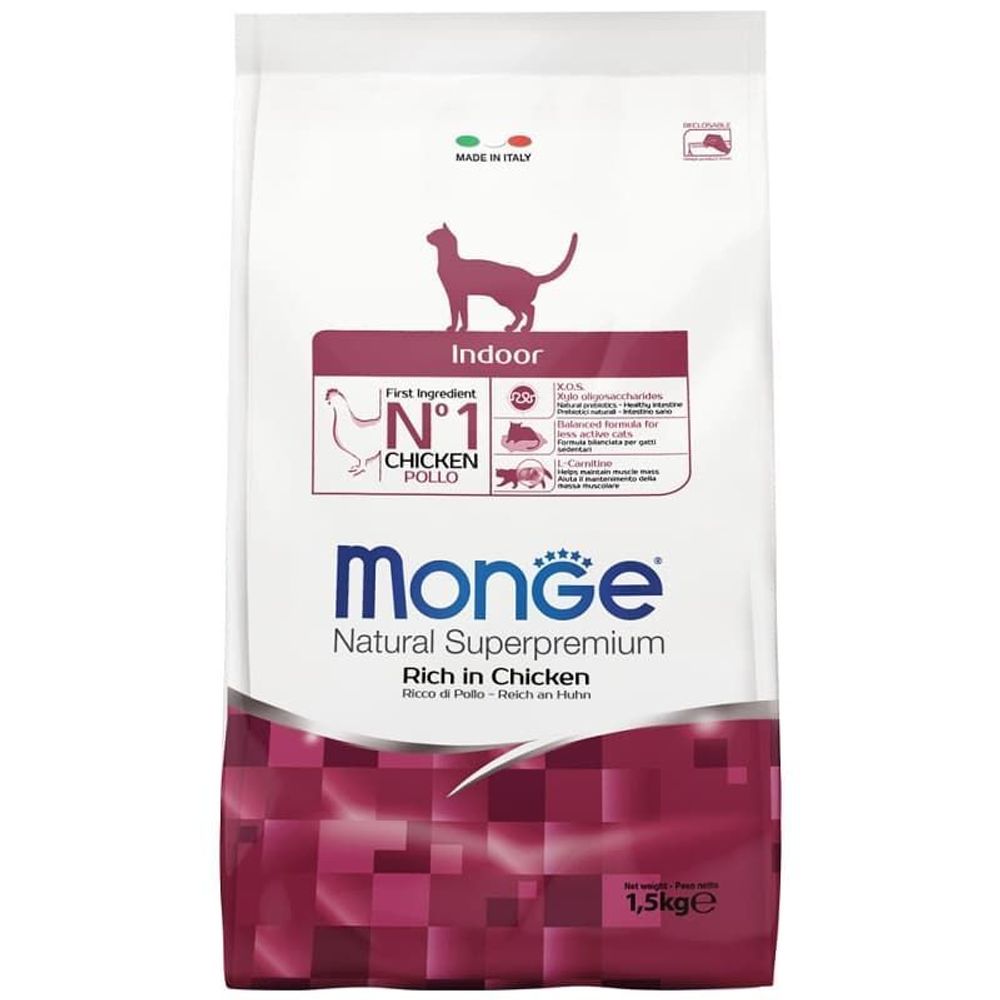 Monge Cat Indoor корм для домашних кошек  1,5 кг