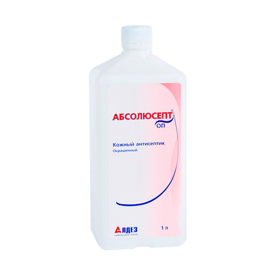 Абсолюсепт ОП окрашенный  кожный спиртовой антисептик 1 л
