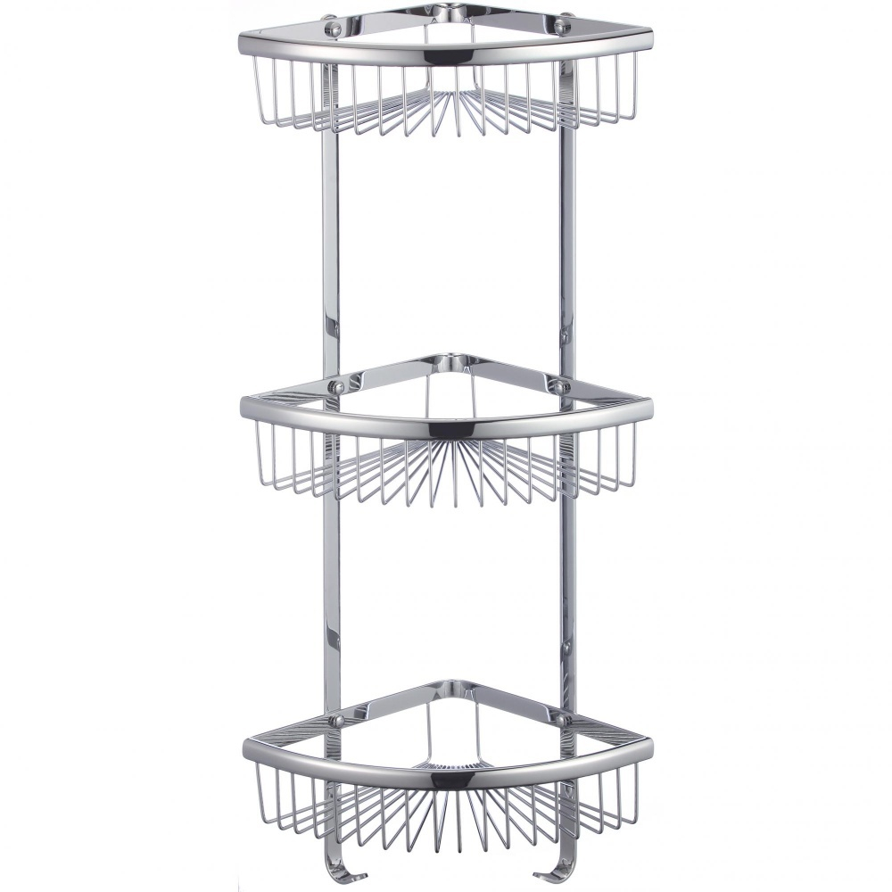 30063 Угловая сетчатая 3-я полка (ХРОМ) GANZER (5/1шт)