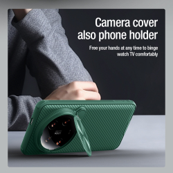 Чехол от Nillkin с металлической откидной крышкой для камеры на Xiaomi 14 Ultra, серия CamShield Prop Case