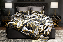Пододеяльник 150x215 Garda Decor Тропики золотой/серый