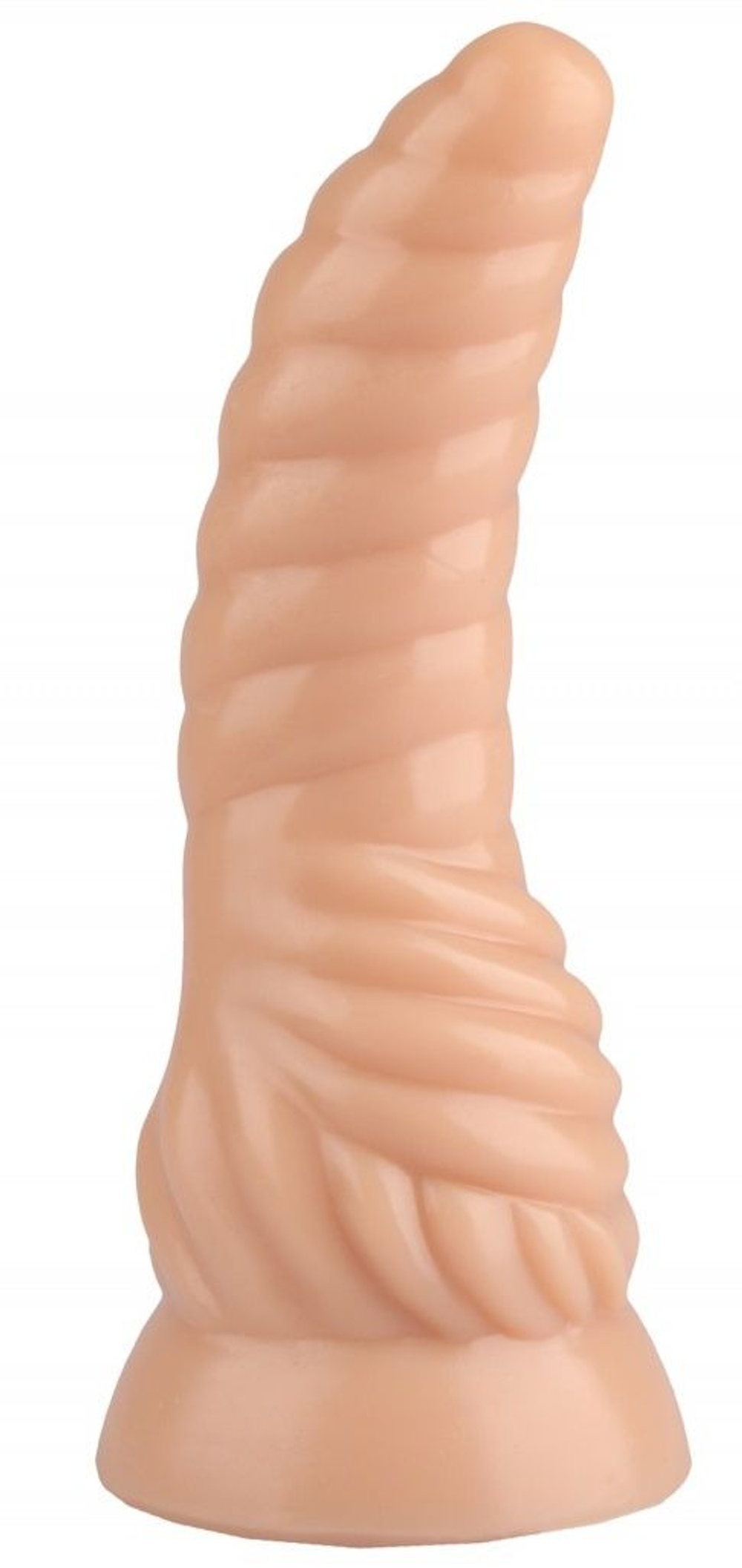 Телесный фигурный анальный фаллоимитатор - 20,5 см. (Цвет: телесный)