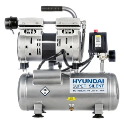 Компрессор Hyundai HYC 14206LMS безмасляный 140л/мин 6л 750Вт серебристый
