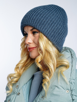 Шапка вязаная "Fishka" Джинса