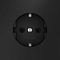Розетка встраиваемая Voltum S70 с заземлением 16А, (черный матовый) VLS040108