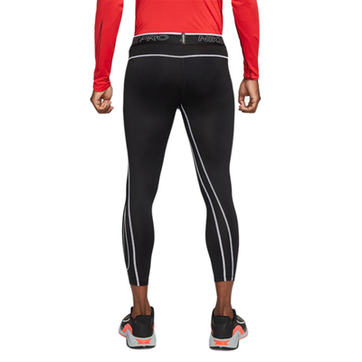 Мужские теннисные штаны Nike Pro Dri-Fit 3QT Tight M - black/white/white