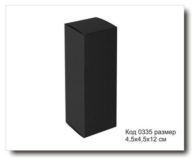 Коробка Код 0335 размер 4.5х4.5х12 см черный картон