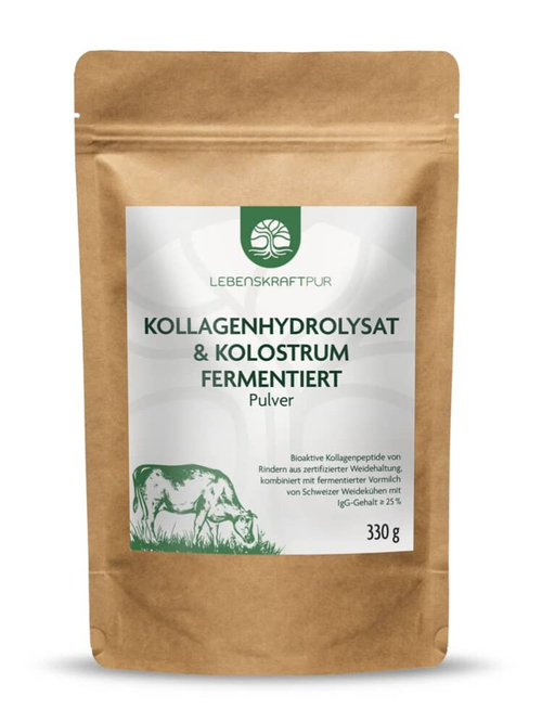 Органический порошок чистого гидролизата коллагена Vitality и молозива, 330 гр