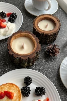 Деревянная свеча "Хвойный лес"