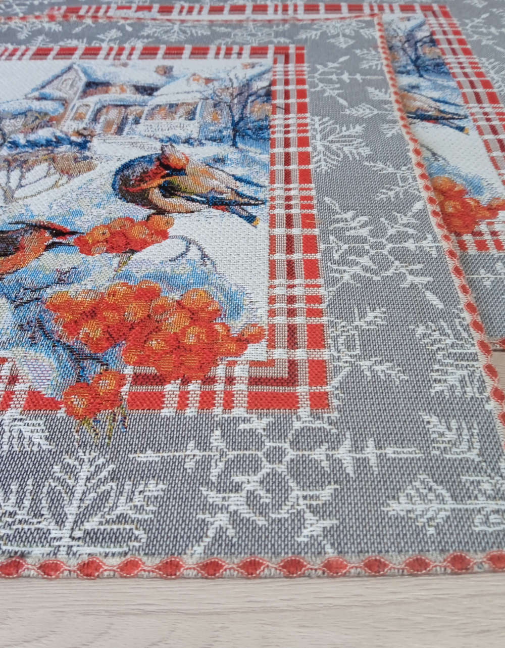 Набор декоративных сервировочных салфеток Свиристель усадьба (40х40) 2шт