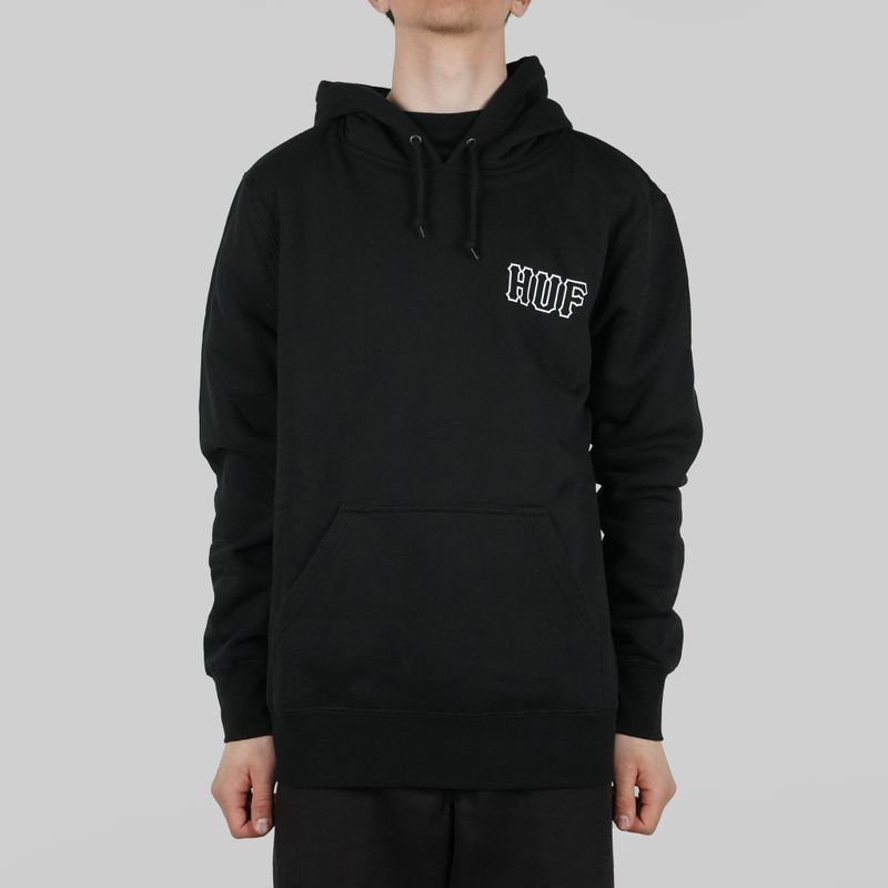 Толстовка мужская HUF Barb Wire артикул:PF00389 BLACK - купить в магазине Дайс
