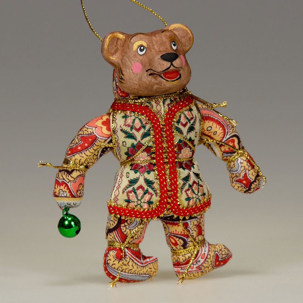 Ёлочная игрушка Медвежонок в жилетке