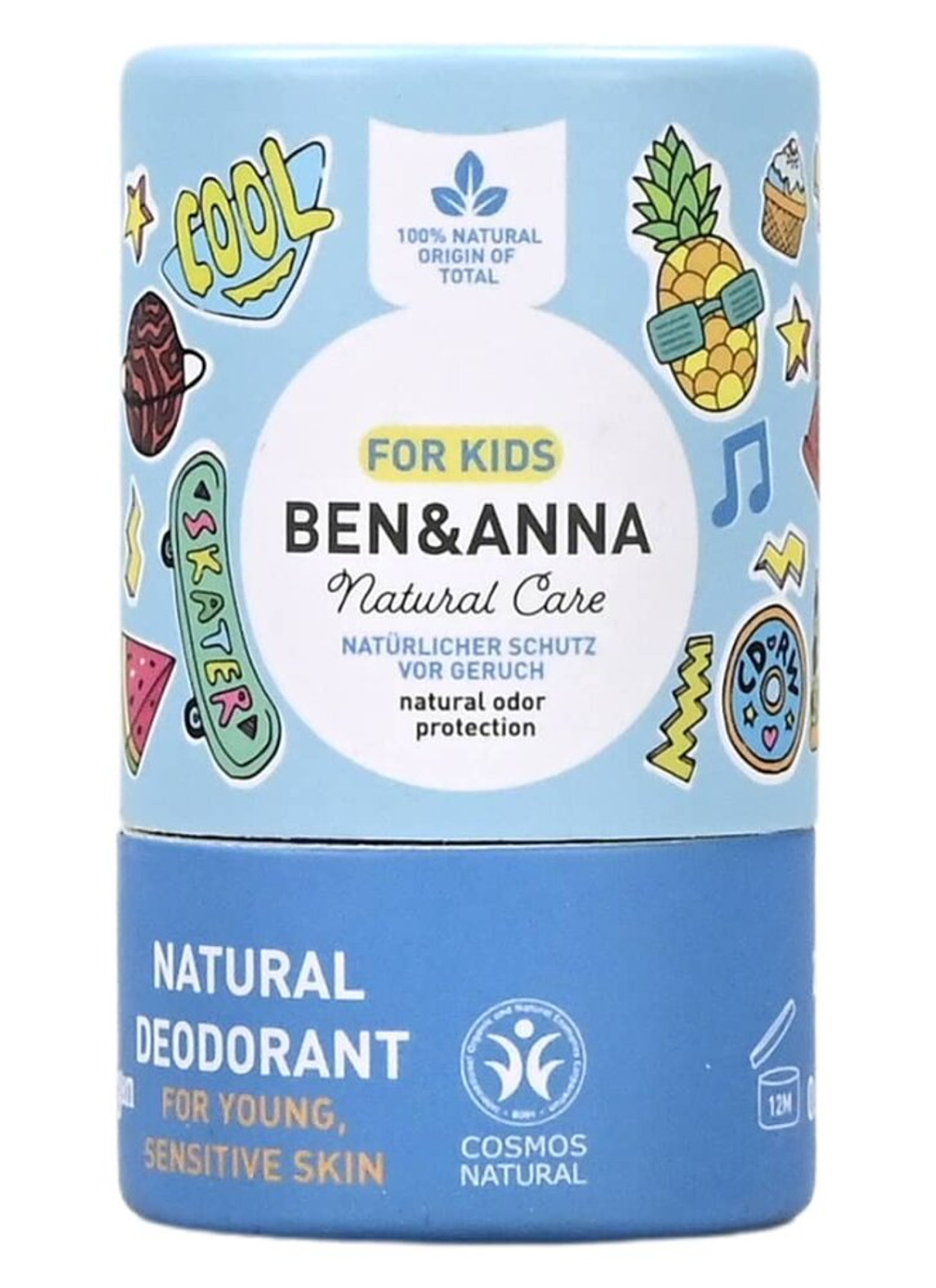 Детский дезодорант-стик Ben & Anna со вкусом лимона, 25 гр