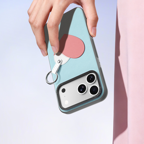 Чехол синего цвета (Love Edition) для смартфона iPhone 17 Pro, серия Luvy Series (со съемным ремешком) от Dux Ducis